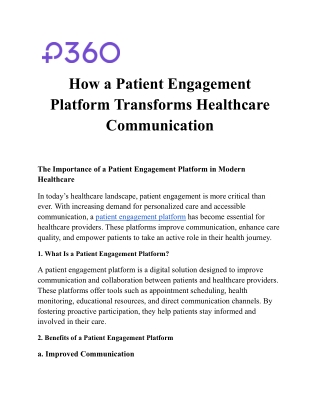 How a Patient Engagement Platform Transforms Healthcare Communication