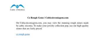Cz Rough Gems  Cubiczirconiagem.com