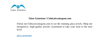 Glass Gemstone  Cubiczirconiagem.com