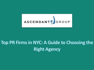 Top PR Firms in NYC: Enhancing Your Brand’s Presence