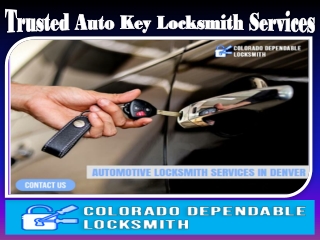 Trusted Auto Key Locksmith Services