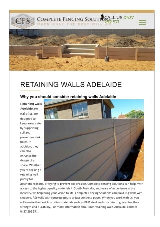 Retaining Walls Adelaide