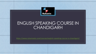 English Speaking Course in Chandigarh