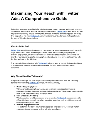 Maximizing Your Reach with Twitter Ads_ A Comprehensive Guide