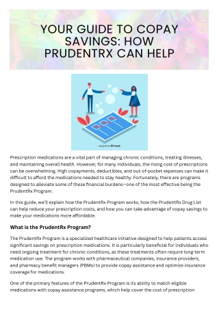 Your Guide to Copay Savings: How PrudentRx Can Help