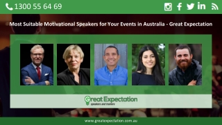 Most Suitable Motivational Speakers for Your Events in Australia - Great Expecta