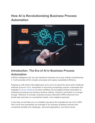 How AI is Revolutionizing Business Process Automation