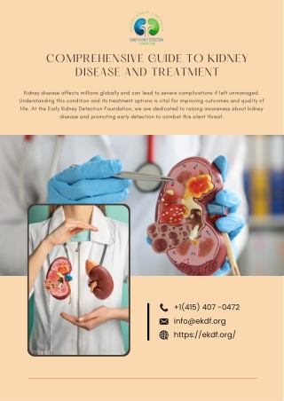 Comprehensive Guide to Kidney Disease and Treatment  Early Kidney Detection Foundation