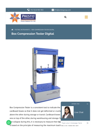 Box Compression Tester Digital