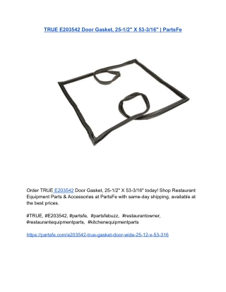 TRUE E203542 Door Gasket, 25-1_2_ X 53-3_16_ _ PartsFe