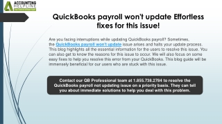 Easy fixes for when QuickBooks Payroll Won’t Update
