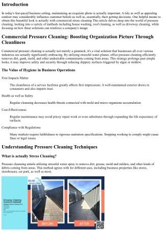 Industrial Pressure Cleaning: Boosting Service Photo With Sanitation
