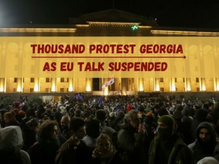 Thousands protest Georgia as EU talk suspended