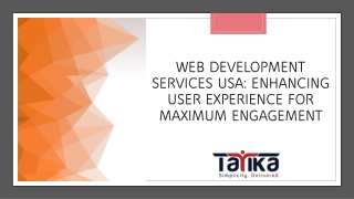 Web Development Services USA Enhancing User Experience for Maximum Engagement