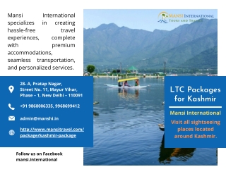 LTC Packages for Kashmir