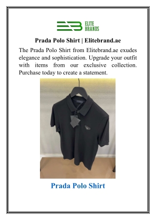 Prada Polo Shirt  Elitebrand.ae