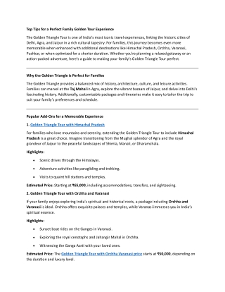 Top Tips for a Perfect Family Golden Tour Experience