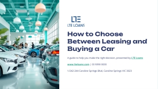 How to Choose Between Leasing and Buying a Car|  Car Loan Broker In Melbourne