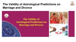 The Validity of Astrological Predictions on Marriage and Divorce