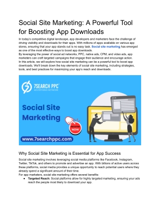 Social Site Marketing_ A Powerful Tool for Boosting App Downloads