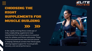 Choosing the Right Supplements for Muscle Building