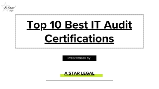Top 10 Best IT Audit Certifications Call now 9314321001