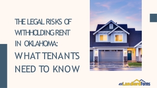 The Legal Risks of Rent Withholding for Oklahoma Tenants