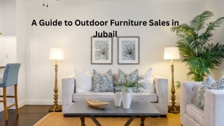 A Guide to Outdoor Furniture Sales in Jubail