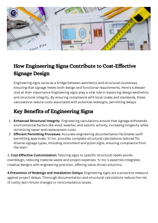 How Engineering Signs Contribute to Cost-Effective Signage Design