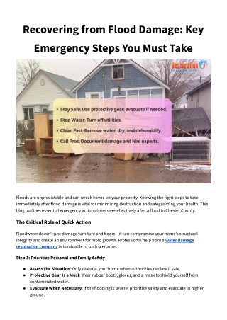 Recovering from Flood Damage_ Key Emergency Steps You Must Take