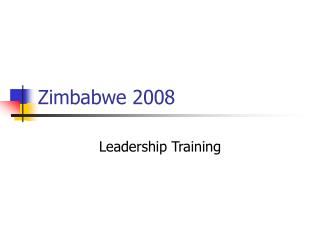 Zimbabwe 2008