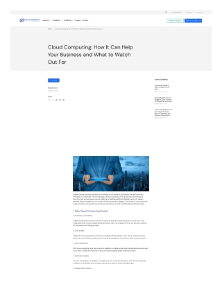 Cloud Computing: How It Can Help Your Business and What to Watch Out For