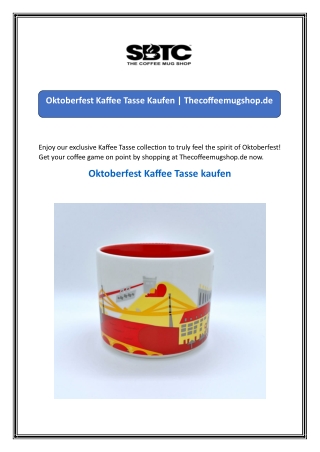 Oktoberfest Kaffee Tasse Kaufen  Thecoffeemugshop.de