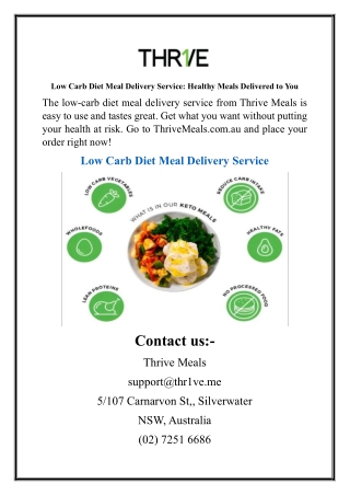 Low Carb Diet Meal Delivery Service Healthy Meals Delivered to You
