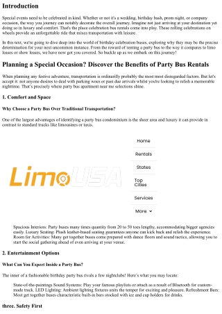 Planning a Special Occasion? Discover the Benefits of Party Bus Rentals
