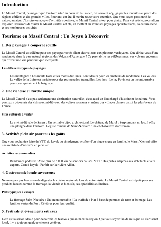 10 raisons de visiter le Massif Central cet été