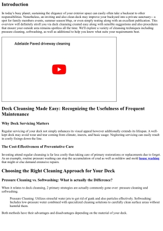 Deck Cleansing Made Easy: Tips for Preserving a Lovely Exterior Area