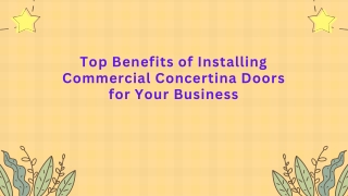 Top Benefits of Installing Commercial Concertina Doors for Your Business