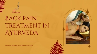 Back pain treatment in Ayurveda