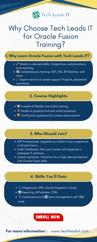 Why Choose Tech Leads IT for Oracle Fusion Training