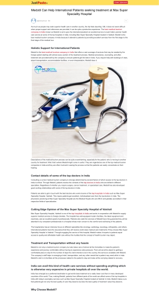 How Medotil Can Help International Patients Intending to Travel to India