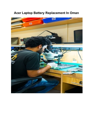 Acer Laptop Battery Replacement In Oman
