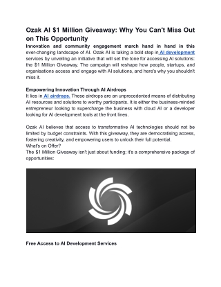Ozak AI $1 Million Giveaway_ Why You Can't Miss Out on This Opportunity