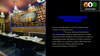 Best Halal Restaurant in Amsterdam - Cuisine of India