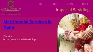 Matrimonial Services in Delhi