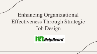 concept of job design