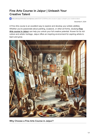 educationpointindia3.wordpress.com-Fine Arts Course in Jaipur Unleash Your CreativeTalent