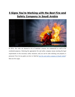 5 Signs You’re Working with the Best Fire and Safety Company in Saudi Arabia (1)