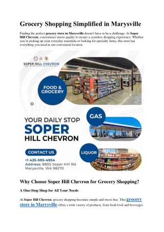 Grocery Shopping Simplified in Marysville