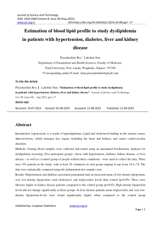 international journal of life sciences research impact factor